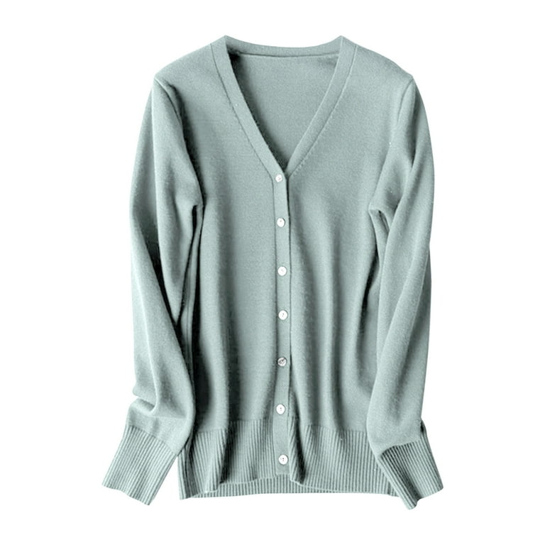 Hontri Cardigan Sweaters for Women, Women's Classic Button Down