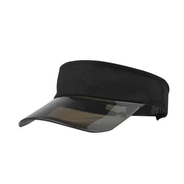 Hontri Cotton Baseball Cap in Clearance, Fashion Women Solid Color Sun Protection Topless Transparent Baseball Visor Cap, Female Black One Size