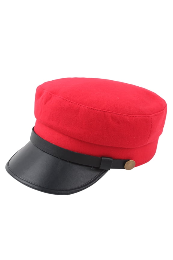 French Beret Hat in Sale, Men's And Women's Hats Retro Beret Flat Top Comfortable Breathable Peaked Cap 1Pc Hat Red