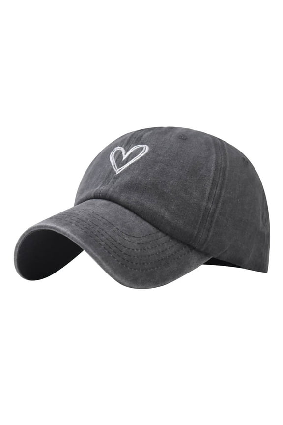 Cotton Visors in Clearance, Women Summer Fashion Beach Adjustable Washable Cotton Baseball Cap Sun Hat Outdoors Hat, Female Grey One Size