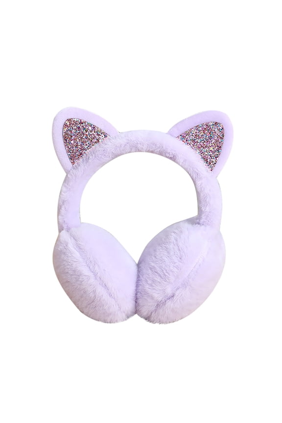 Ear Warmers for Women Thinking Girls Ear Cat Earmuffs Women Winter Warm Ear Winter Warm Ear Women Classic Unisex Winter Warm Earmuffs Women Girls Cold Weather Home Color Ear Muffs Purple