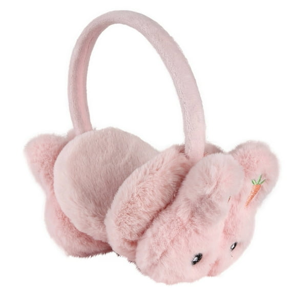 Hontri Ear Muffs in Sale, Adults and Children Winter Warm Plush Earmuffs To Protect Ears from Freezing Rabbit Pattern Earmuffs Earmuffs Pink