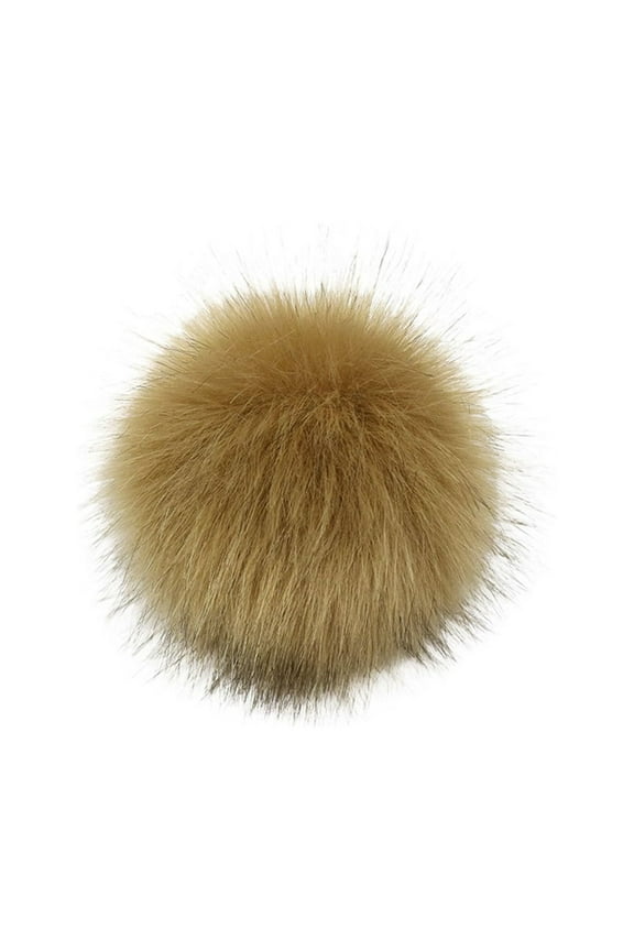 Faux Fur Pom Poms for Hats Under $1 Clearance! Faux Fake Fur Pom Pom Ball with Press Button Removable Crochet Crafts Accessories for Shoes Scarves Gloves Bags Keychains