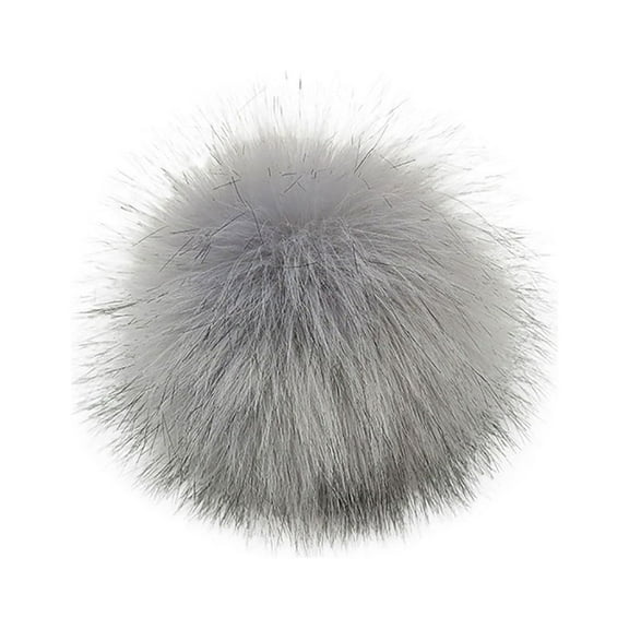 Hontri Faux Fur Pom Poms for Hats Under $1 Clearance! Faux Fake Fur Pom Pom Ball with Press Button Removable Crochet Crafts Accessories for Shoes Scarves Gloves Bags Keychains