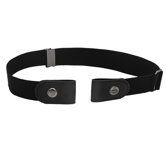 Hontri Fiber Belt in Clearance, Men for Jeans Hassle Buckle No Elastic Women Bulge Belt Event & Party Supplies, Female Black One Size
