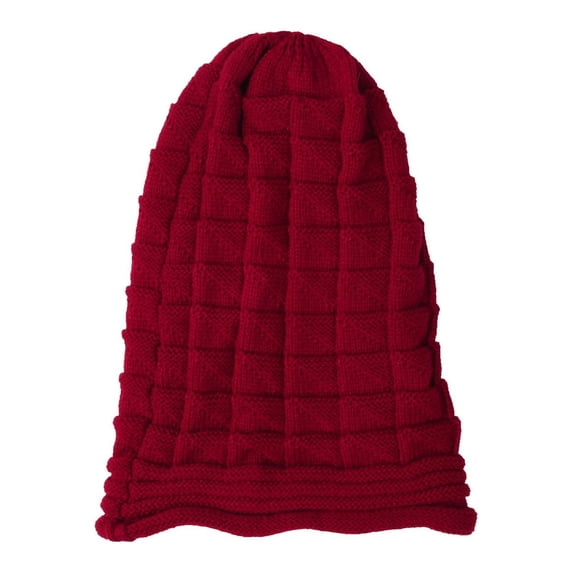 Hontri Fisherman Beanie Women's Fashionable Warm Knitted Hat Small Woolen Hat Casual Hat Caps Men Women Red 2