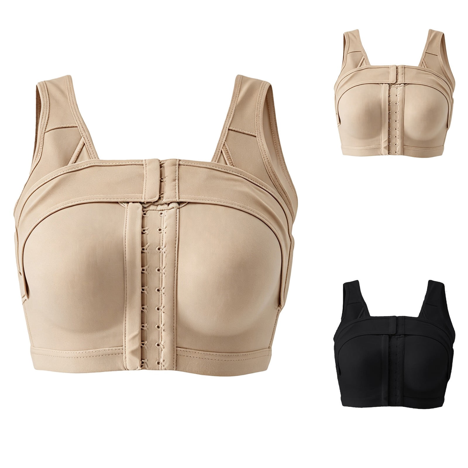 Loop Da Loop Car Hontri Front Wrap Bra with Hook And Loop Front Closure- Post Mastectomy ...