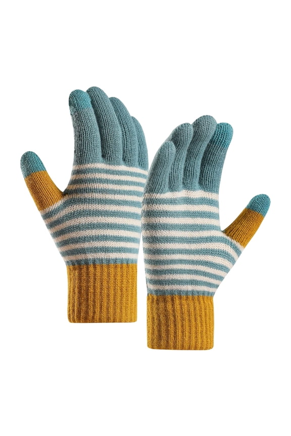 Gloves Mittens on Sale, Women's Winter Screen Gloves Warm Knitted Gloves Elastic Cuffs Winter Texting Gloves 1 Pair of Gloves