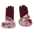 thumbnail image 1 of Hontri Gloves for Women Cold Weather Gloves Women Knit for Cold for Driving Touchscreen Weather Winter Cable Warm Thermal Cuff Elastic Gloves Texting Gloves Gloves for Women Red, 1 of 6