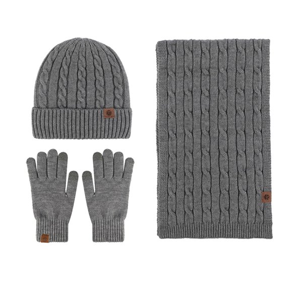 Hontri Hat Gloves Scarf Set Women Hat Gloves Set for Men And Women Young Women Gift Ideas Dark Gray