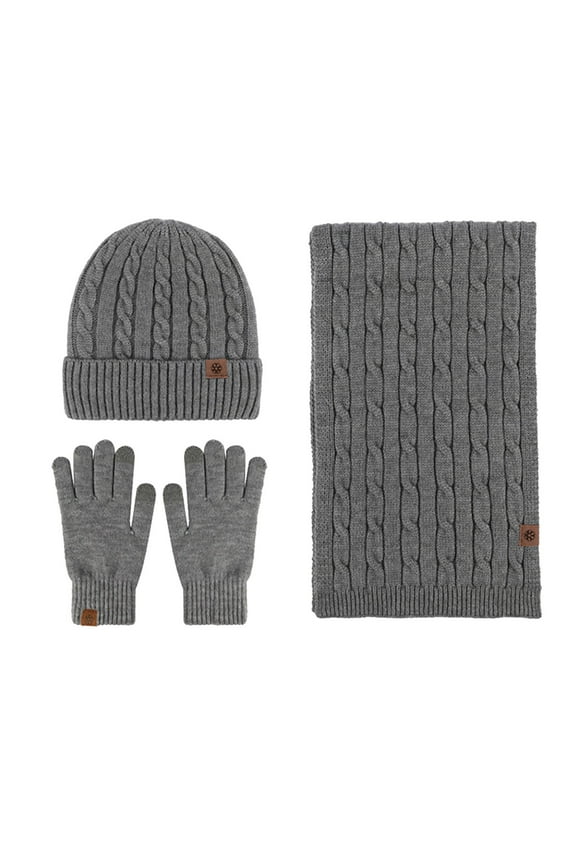 Hat Gloves Scarf Set Women Hat Gloves Set for Men And Women Young Women Gift Ideas Dark Gray