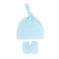 thumbnail image 1 of Hontri Hat Newborn Hats Autumn Winter Soft & Warm Knotted Cap for Boys And Girls - Organic Baby Hats 0-6 Month Old Mittens Infant Toddler Gloves Baseball Cap, 1 of 2