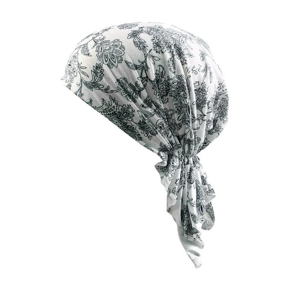 Hontri Hat Women India Muslim Elastic Turban Print Cotton Hat Head Scarf Wrap Baseball Cap