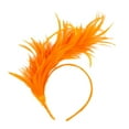 thumbnail image 1 of Hontri Headbands for Women Vintage Colorful Burlesque Headpiece Flapper Ostrich Feather Fancy Headband Headband Orange, 1 of 5