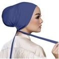 thumbnail image 1 of Clearance! Hontri 1Pc Headscarf Clearance under $5, Women Casual Solid Color Multicolor Elastic Bandage Lace Up Bottom Muslim Hijab On Sale, 1 of 8