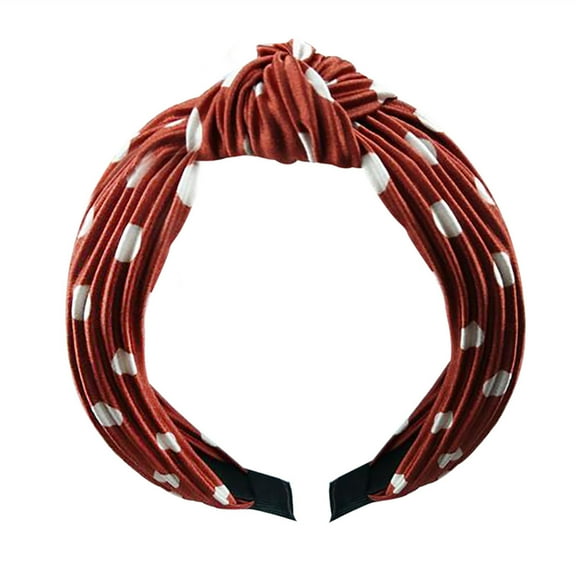 Hontri Heardband in Sale, Fashionable Velvet Bow Headband Female Hairband Sweet Girl Hairband 1Pc Hairband Orange