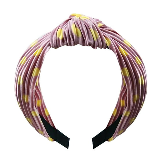 Hontri Heardband in Sale, Fashionable Velvet Bow Headband Female Hairband Sweet Girl Hairband 1Pc Hairband Pink