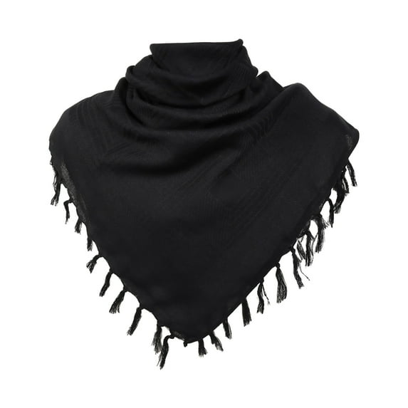 Hontri Heardband in Sale, Scarf Keffiyeh Hatta Wide Tassel Shemagh Keffiyeh Arabian Houndstooth Cotton Unisex Scarf 1 Headscarf Black