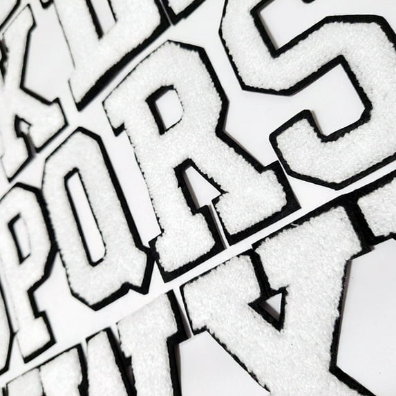 Hontri Intimates Accessory, Glitters Iron On Letters Sew On Embroidered English Alphabet Applique Adhesive Repair for Fabric Clothing Shirts Jeans One Size under $10