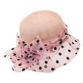 thumbnail image 1 of Hontri Ken/tucky Derby Hats for Women on Sale, Ladies Holiday Hat Sun Protection Summer Sun Protection Beach Sun Hat Church Tea Party Fascinator Hats for Mother Ladies Girls Pink, 1 of 3