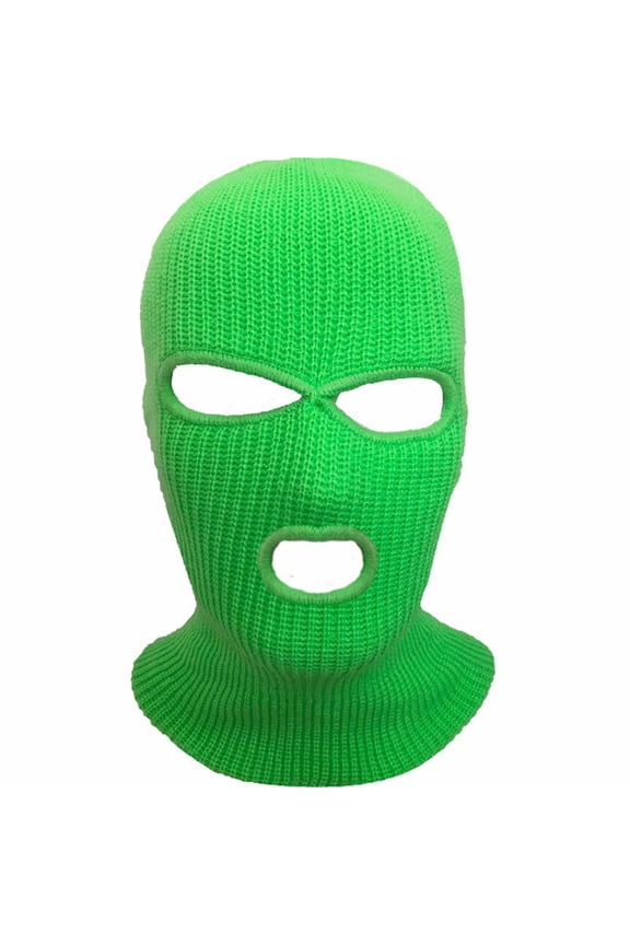 Mask in Sale, 3 Hole Winter Knitted Hat Outdoor Sports Full Headgear Ski Cap Adult Warm Knitted Hat 1Xhat