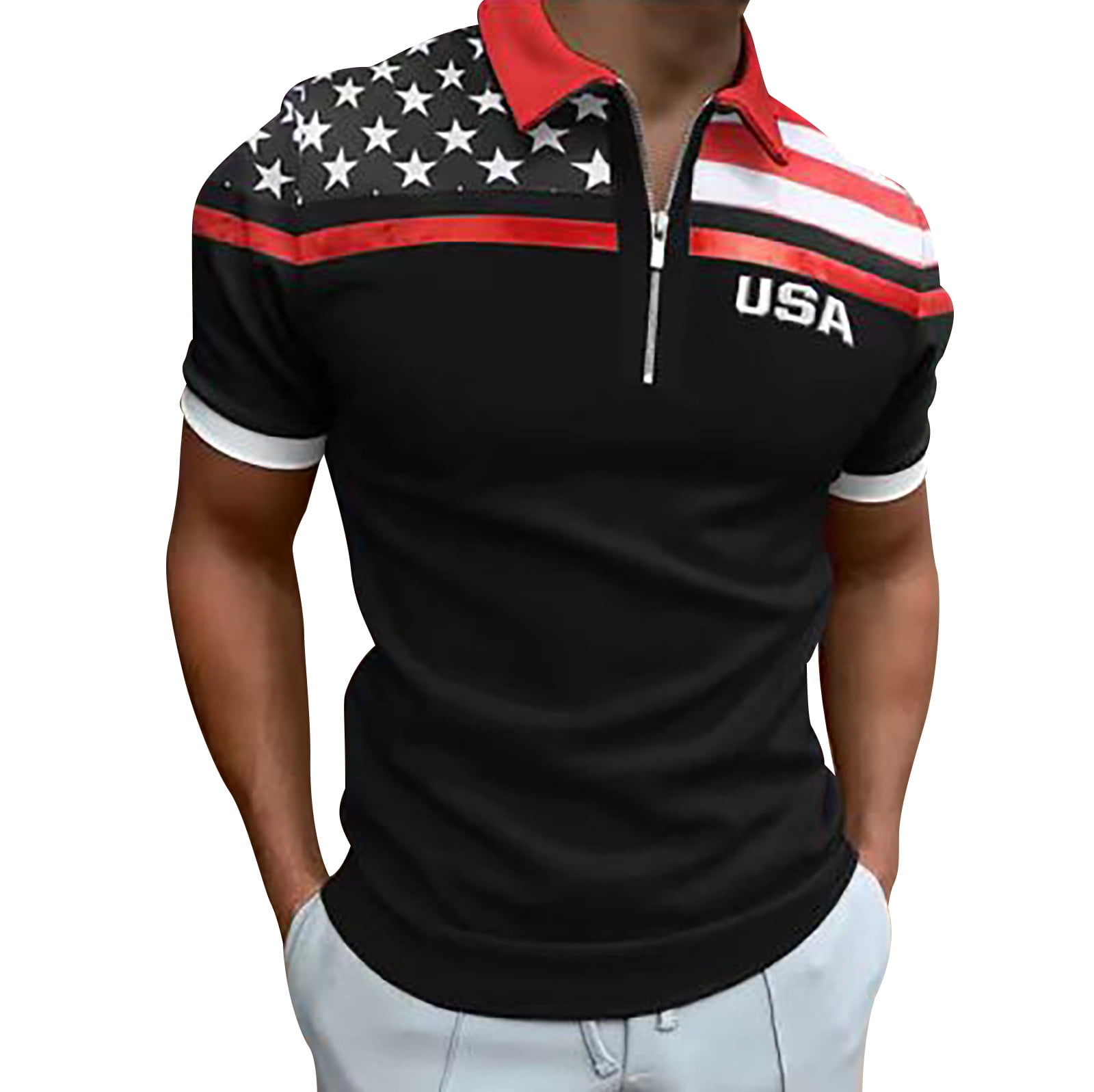 Patriotic mens polo shirts hot sale