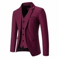 thumbnail image 1 of Hontri Men's Suit Slim Fit , Men's Casual Suit Jackets 1 Button Lightweight Sport Coats Red M, 1 of 8