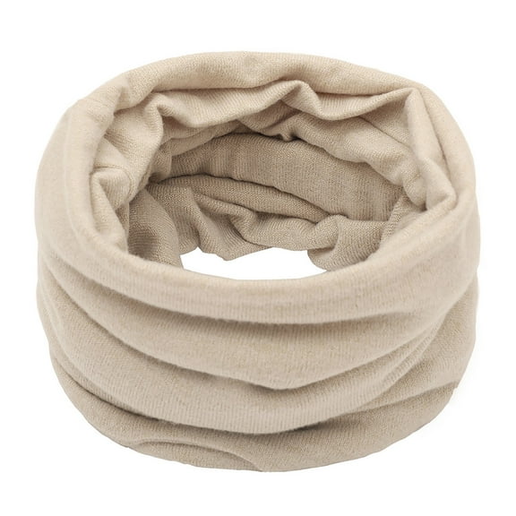 Hontri Neckerchief in Sale, Fashionable Winter Scarf for Girls, Boys and Girls, Thickened Wool Collar Scarf, Neck Scarf, Cotton 1Pc Scarf Beige