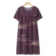 thumbnail image 1 of Hontri Nightgowns for Women, Summer Cotton Silk Short Sleeved Sleep Dressfor Middle Aged Women New Loose Fitting Home Wear Elderly Sleepwear Plus Size Dress Grey One Size, 1 of 4