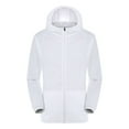 thumbnail image 1 of Hontri Plus Size Coat Women Solid Rain Jacket Outdoor Plus Size Hooded Windproof Loose Coat Water Proof Raglan Cuff Storage Bag White S, 1 of 4