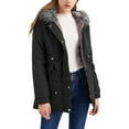 thumbnail image 1 of Hontri Plus Size Coat, Women's Solid Color Cotton Mid Length Hooded Winter Warm Plus Fleece Coat Plus Cotton Coat 2023 Black 3Xl, 1 of 7