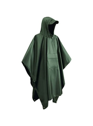 Lilgiuy Mens Ponchos Cape Adult Pancho Medieval Cloak with Hood