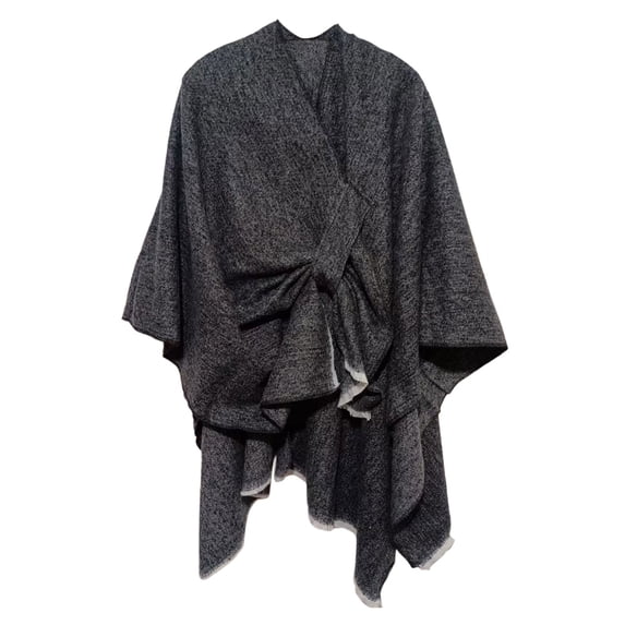 Hontri Scarf Shawl in Sale, Women's Large Front Cape Sweater Wrap Top Knitted Elegant Shawl Cape Suitable for Autumn and Winter Shawl Wraps for Women Black