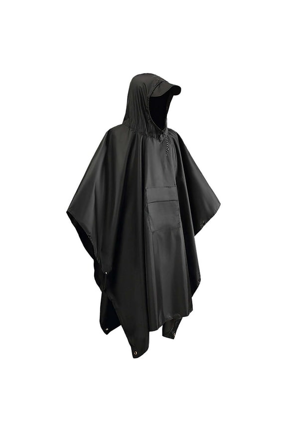 Scarf Shawl in Sale, Hooded Portable Poncho for Hiking, Camping and Fishing Shawl Wraps for Women Black