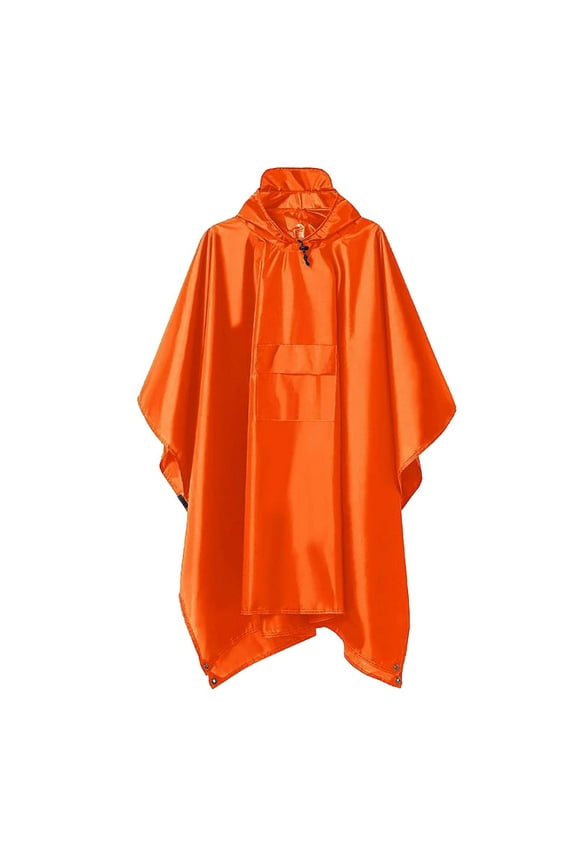 Scarf Shawl in Sale, Hooded Portable Poncho for Hiking, Camping and Fishing Shawl Wraps for Women Orange