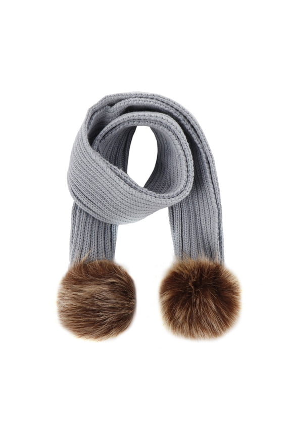 Scarf in Sale, 110Cm Baby Solid Color Autumn and Winter Double-Sided Knitted Wool Scarf 1X Scarf