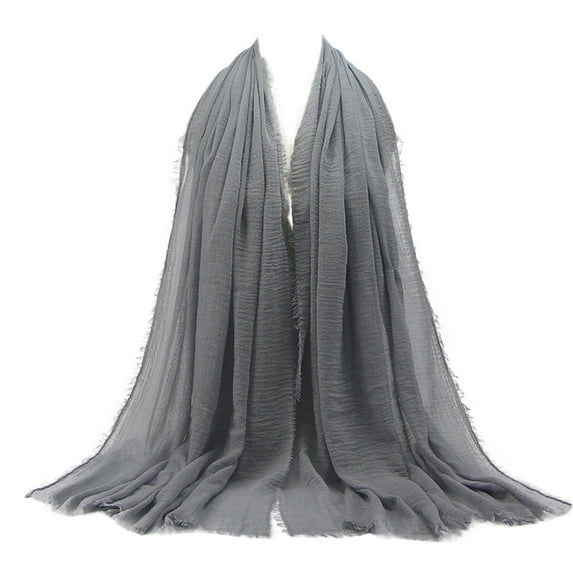Hontri Scarf in Sale, High Quality Viscose Extra Long Wrinkle Cloud Headscarf Scarf Shawl Soft Islamic Muslim Gy25# 1Pc Scarf Muslim Beard Scarf