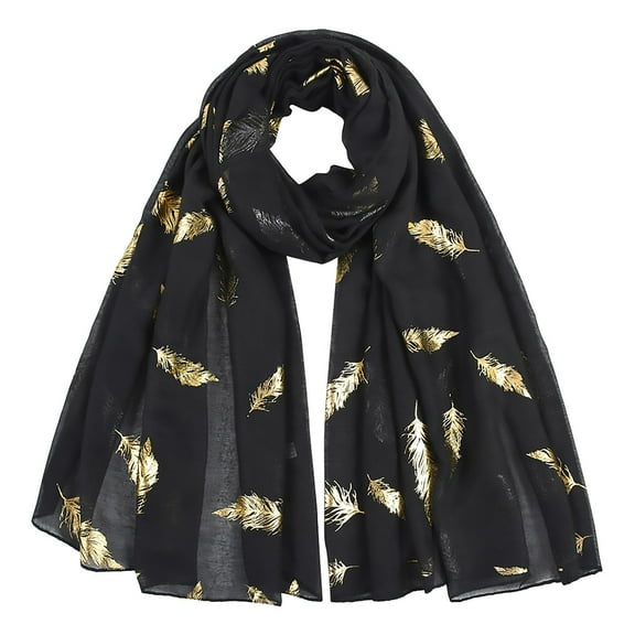Hontri Scarf in Sale, Women's Scarf Gift Scarf Shawl Soft Lightweight Scarf Retro Flower Print Scarf Scarf Gift Shawl 1Pc Scarf Black