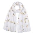thumbnail image 1 of Hontri Scarf in Sale, Women's Scarf Gift Scarf Shawl Soft Lightweight Scarf Retro Flower Print Scarf Scarf Gift Shawl 1Pc Scarf White, 1 of 4
