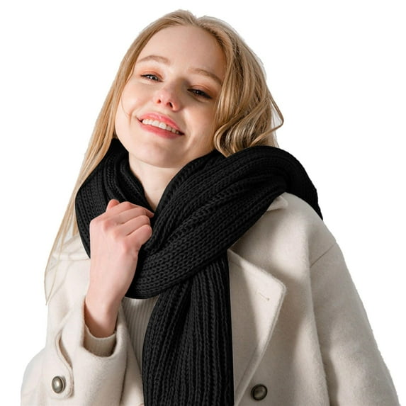 Hontri Scarf under $10-Scarves Womens Shawl Wraps,Warm Winter Scarf Unisex Polyester Fleece Scarf Multi Color Cold Weather Neck Scarves for Men Women