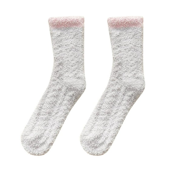 Hontri Scrunch Socks Clearance! Fashion Keep Warm Women Fashion Patchwork Ladies Patchwork Thick Socks White Slouch Socks for Women Under $5