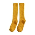 thumbnail image 1 of Hontri Scrunch Socks Clearance! Winter Women Coral Fleece Socks Middle Tube Sleeping Home Solid Calf Socks White Slouch Socks for Women Under $5, 1 of 3