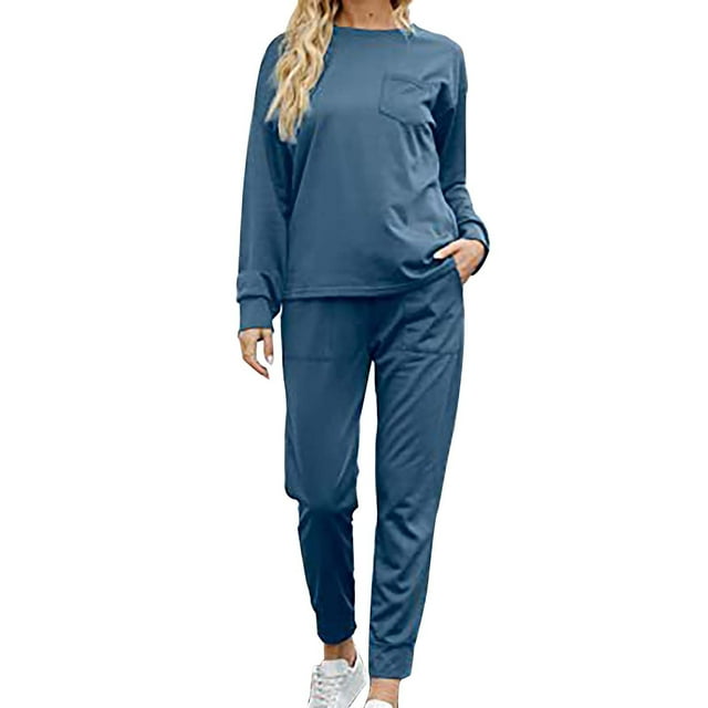 Hontri Sleepwear for Women -To All A Good Night,Sets for Women 2 Jogger Pajama Long Sleeve Pants Loungewear Sweatsuits Casual Matching Outfits