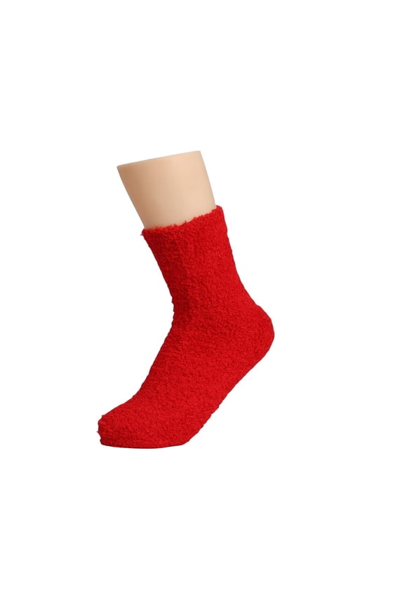 Slouchy Socks for Women Women's Solid Color 2 Pairs Plush Socks Winter Solid Color Thickened Floor Sleeping Plush Socks Boot Socks for Women Red