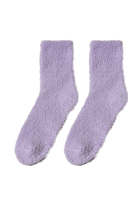 Socks in Sale, Women's Plush Socks Soft and Fluffy Winter Comfortable Slipper Socks Cute Plush Warm Home Sleeping Socks Christmas Valentine's Day Gift 2 Pairs 2 Pairs of Socks