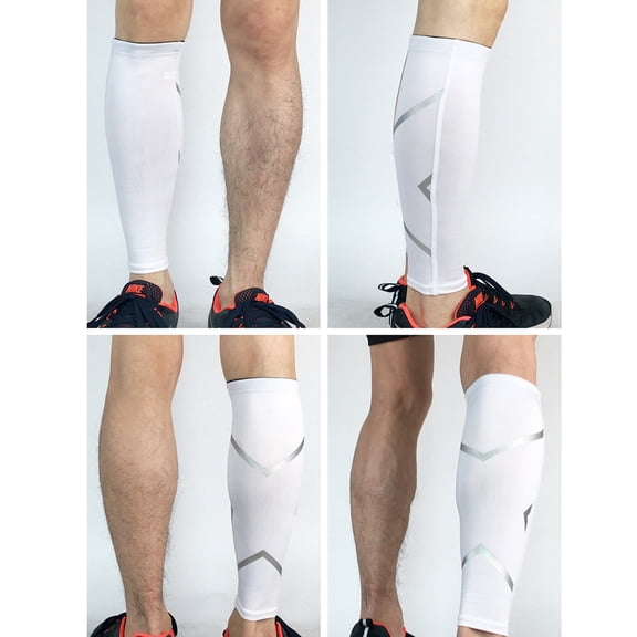 Hontri Socks in Sale, Calf Compression Sleeve Leg Performance Supports Shin Splints and Calf Pain Relief 1 Pc Calf Socks White