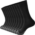 thumbnail image 1 of Hontri Socks in Sale, Men's Basketball Socks Solid Color Socks 5Pc Crew Socks Casual Black, 1 of 8