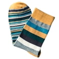 thumbnail image 1 of Hontri Socks in Sale, Men's Colorful Autumn Fashion Colorful Striped Socks Mid-Calf Casual Cotton Socks 1 Pair of Socks Yellow, 1 of 2