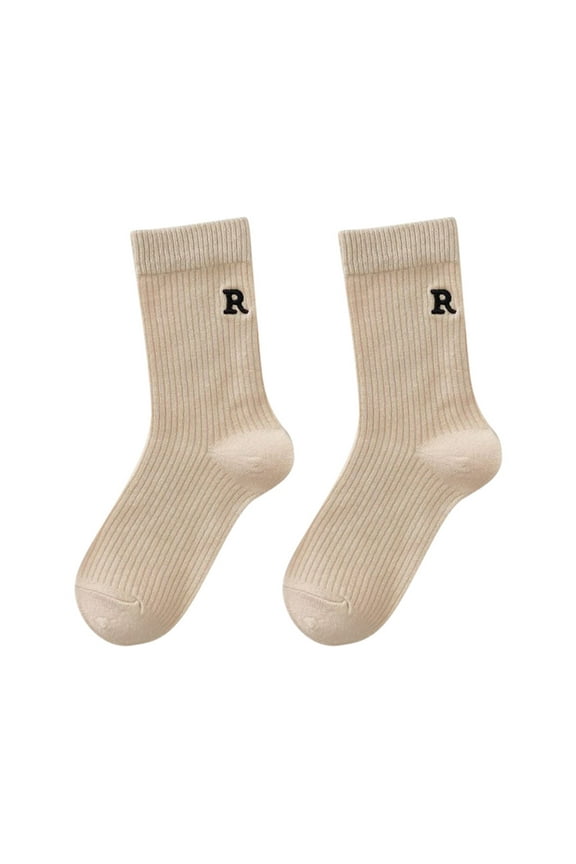 Socks in Sale, Women's Letter Embroidered Socks Cute Printed Socks Ankle Socks Sports Comfortable Women's Gift Crew Socks Casual