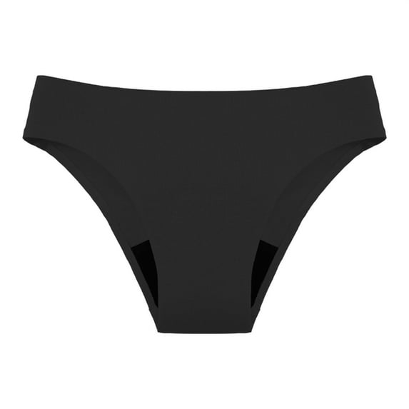 Hontri Solid Color Physiological Underwear Seamless Swimming Trunks | Women's Swimming Trunks Clearance! Black 3X-Large